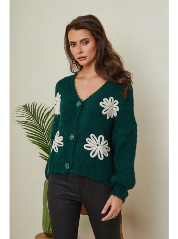 So Cachemire Vest "Lenti" donkergroen