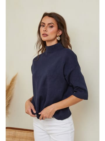 So Cachemire Trui "Mahouca" donkerblauw