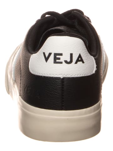 Veja Leder-Sneakers "Campo" in Schwarz/ Weiß