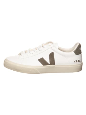 Veja Leder-Sneakers "Campo" in Weiß/ Khaki