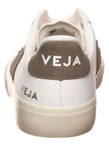 Veja Leder-Sneakers "Campo" in Weiß/ Khaki