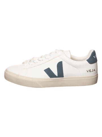 Veja Leren sneakers "Campo" wit/blauw