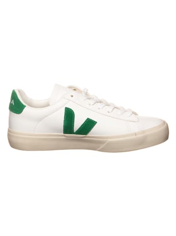 Veja Skórzane sneakersy "Campo" w kolorze biało-zielonym