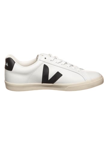 Veja Leder-Sneakers "Esplar" in Weiß/ Schwarz