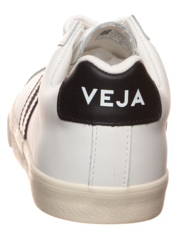 Veja Leder-Sneakers "Esplar" in Weiß/ Schwarz