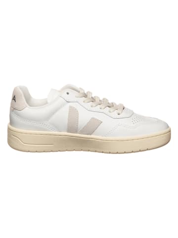 Veja Skórzane sneakersy "V 90" w kolorze biało-beżowym