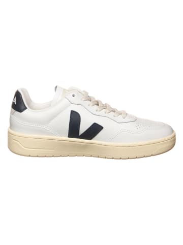 Veja Skórzane sneakersy "V 90" w kolorze biało-czarnym