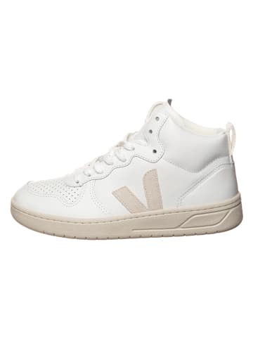 Veja Leder-Sneakers "V 15" in Weiß/ Beige