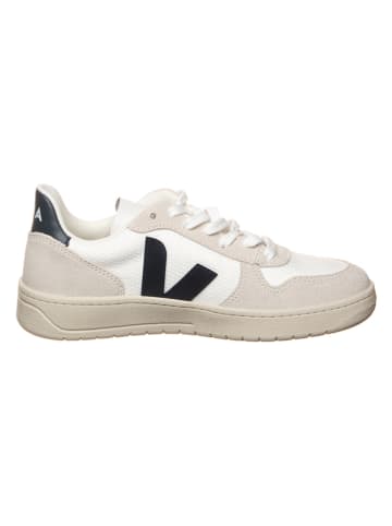 Veja Sneakers "V 10" in Weiß/ Beige/ Schwarz