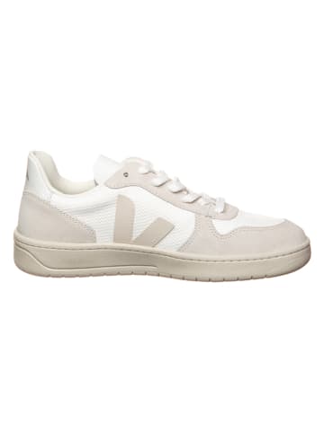 Veja Sneakers "V 10" in Weiß/ Beige
