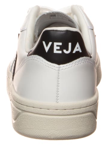 Veja Skórzane sneakersy "V 10" w kolorze biało-czarnym