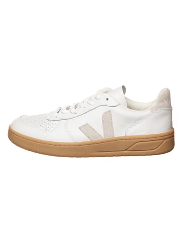 Veja Leder-Sneakers "V 10" in Weiß/ Creme