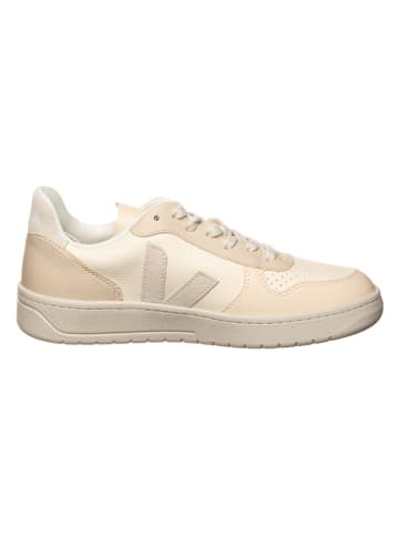 Veja Leder-Sneakers "V 10" in Creme/ Beige