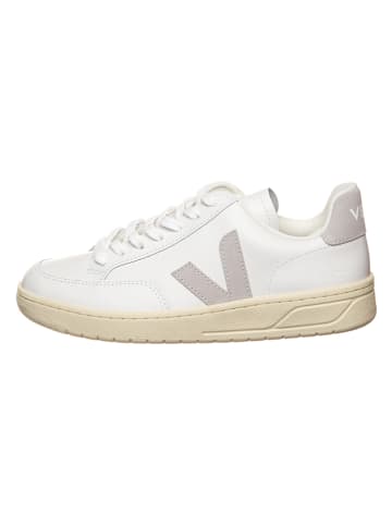 Veja Skórzane sneakersy "V 12" w kolorze biało-szarym