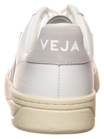 Veja Leder-Sneakers "V 12" in Weiß/ Grau