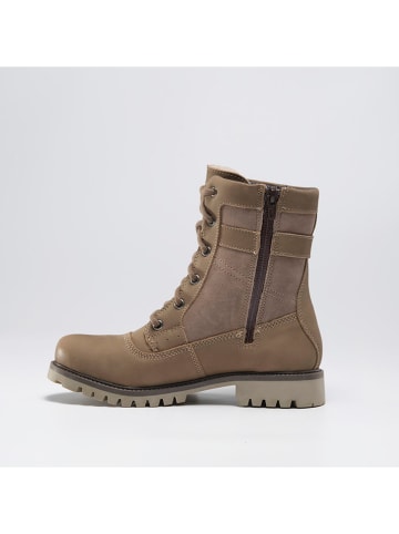 Kamik Leder-Winterstiefel "Roguemid" in Hellbraun