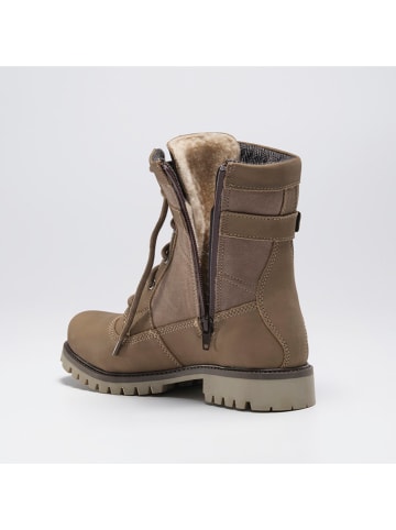 Kamik Leder-Winterstiefel "Roguemid" in Hellbraun