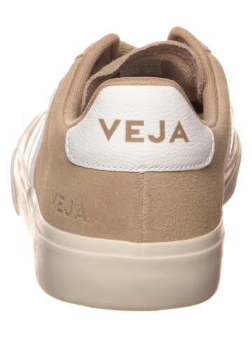 Veja Skórzane sneakersy "Campo" w kolorze beżowo-białym