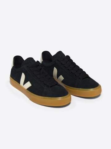 Veja Leder-Sneakers "Campo Bold" in Schwarz/ Creme