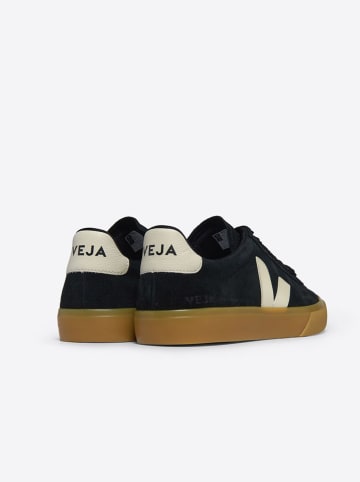 Veja Leder-Sneakers "Campo Bold" in Schwarz/ Creme