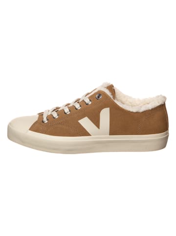 Veja Leder-Sneakers "Wata II Low" in Hellbraun/ Creme