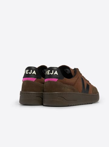 Veja Skórzane sneakersy "V 90" w kolorze brązowo-czarnym