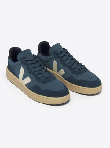 Veja Leder-Sneakes "V 90" in Dunkelblau/ Blau