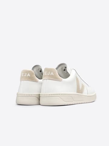 Veja Skórzane sneakersy "V 12" w kolorze biało-beżowym