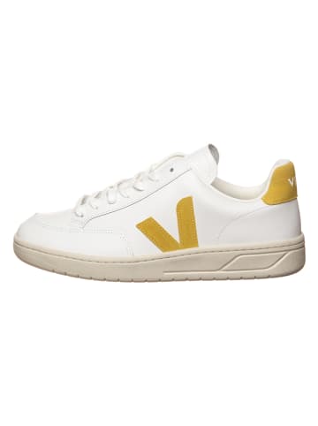 Veja Leren sneakers "V 12" wit/geel