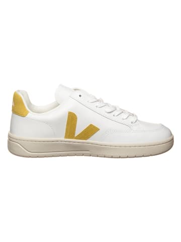 Veja Leder-Sneakers "V 12" in Weiß/ Gelb