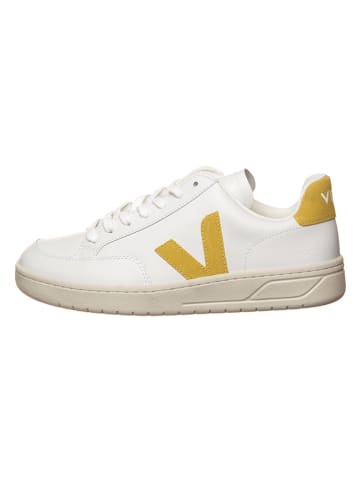 Veja Leren sneakers "V 12" wit/geel