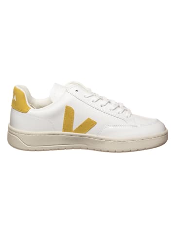 Veja Leren sneakers "V 12" wit/geel