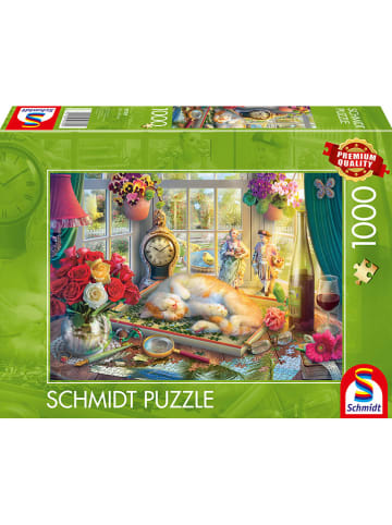 Schmidt Spiele 1.000tlg. Puzzle "Puzzlezeit mit Katze" - ab 12 Jahren
