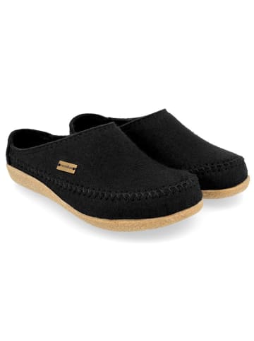 HAFLINGER Woll-Hausschuhe "Credo" in Schwarz