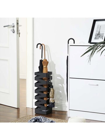 Songmics Schirmständer in Schwarz - (B)15,5 x (H)49 x (T)15,5 cm
