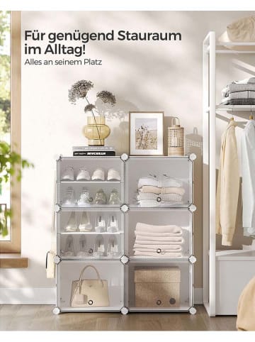 Songmics Szafka w kolorze białym na buty - 83 x 94 x 32 cm