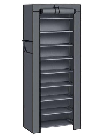 Songmics Schoenenkast grijs - (B)58 x (H)160 x (D)28 cm