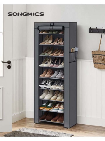 Songmics Schoenenkast grijs - (B)58 x (H)160 x (D)28 cm