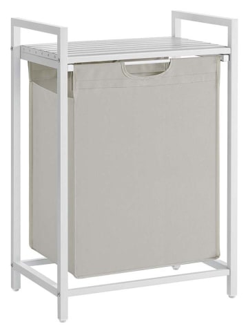 Songmics Wasmand lichtgrijs/wit - (B)50 x (H)72 x (D)33 cm