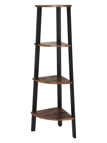 Songmics Eckenregal in Braun/ Schwarz - (B)34 x (H)125 x (T)34 cm