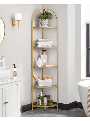 SONGMICS Hoekwandmeubel goudkleurig - (B)28 x (H)158 x (D)28 cm