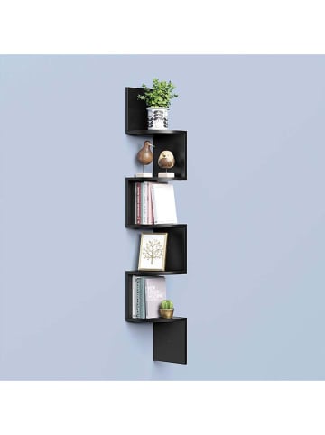 Songmics Bücherregal in Schwarz - (B)20 x (H)126 x (T)20 cm