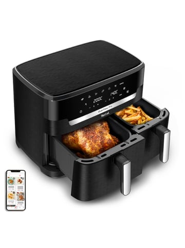 Tefal Doppelkammer-Heißluftfritteuse EY9428E0 "XXL Dual Easy Fry" in Schwarz - 11 l