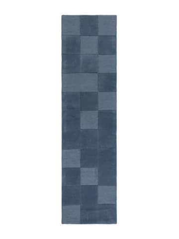 Flair Rugs Wollen loper blauw