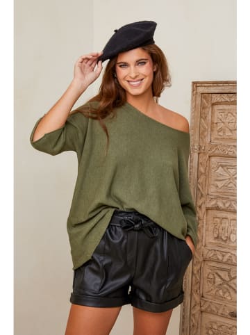 Joséfine Sweter "Eudoxie" w kolorze khaki