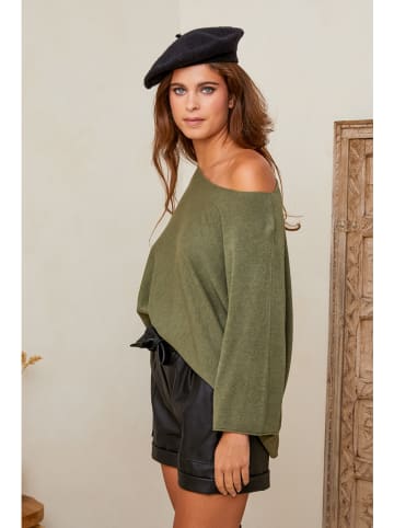 Joséfine Sweter "Eudoxie" w kolorze khaki