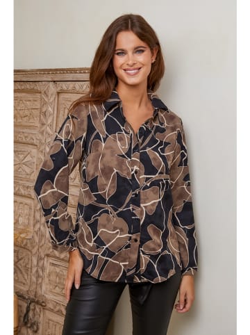 Joséfine Blouse "Nejma" zwart/bruin