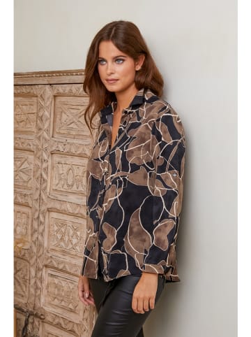 Joséfine Blouse "Nejma" zwart/bruin