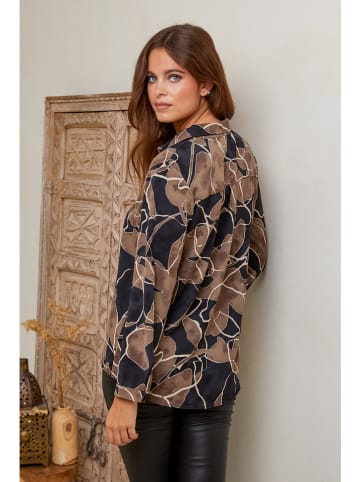 Joséfine Blouse "Nejma" zwart/bruin