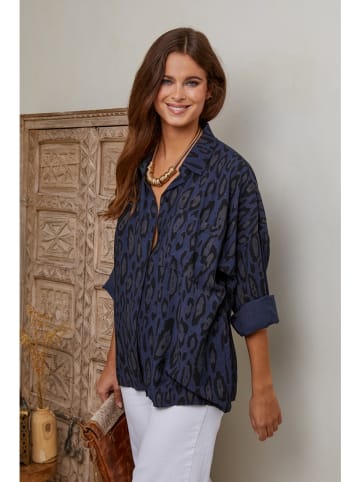 Joséfine Blouse "Samuelle" donkerblauw/zwart